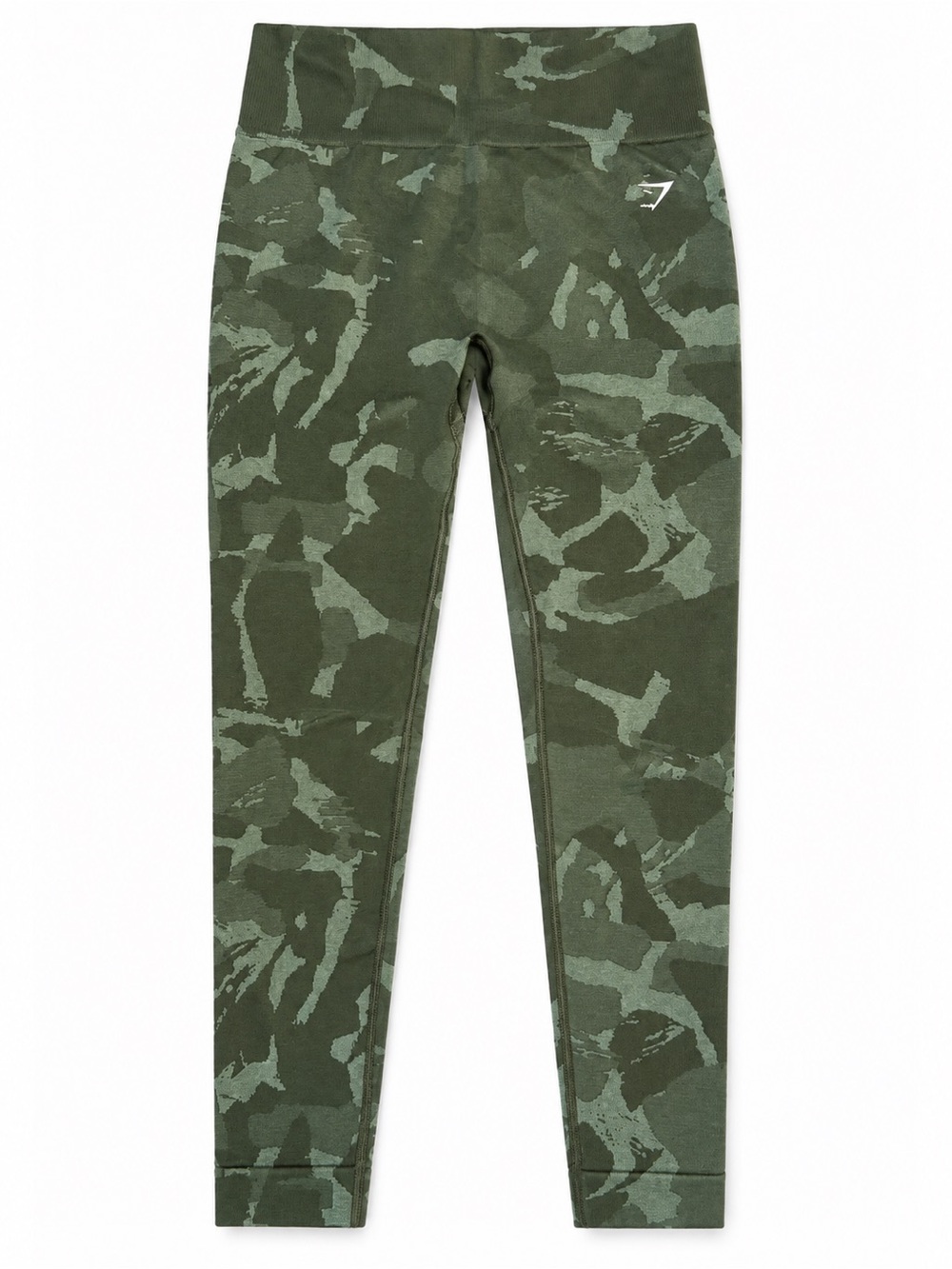 Gymshark Green Camo Seamless High Waisted Leggings Size L NWOT